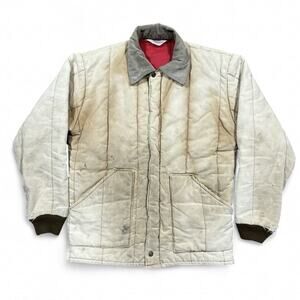 Vintage 1970s Key Imperial Distressed Quilted Workwear Jacket Mens M